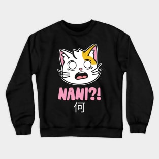 Nani What Japanese Cat Crewneck Sweatshirt